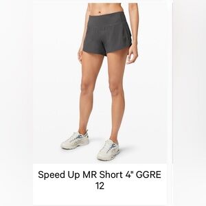 Lululemon Speed up shorts 4”
